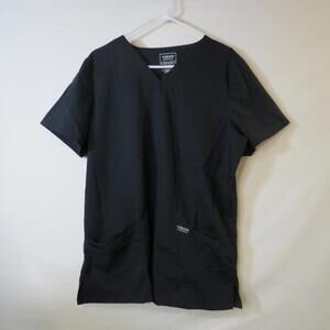 CHEROKEE Authentic Workwear Womens Black Scrub Top Size XL RN93643